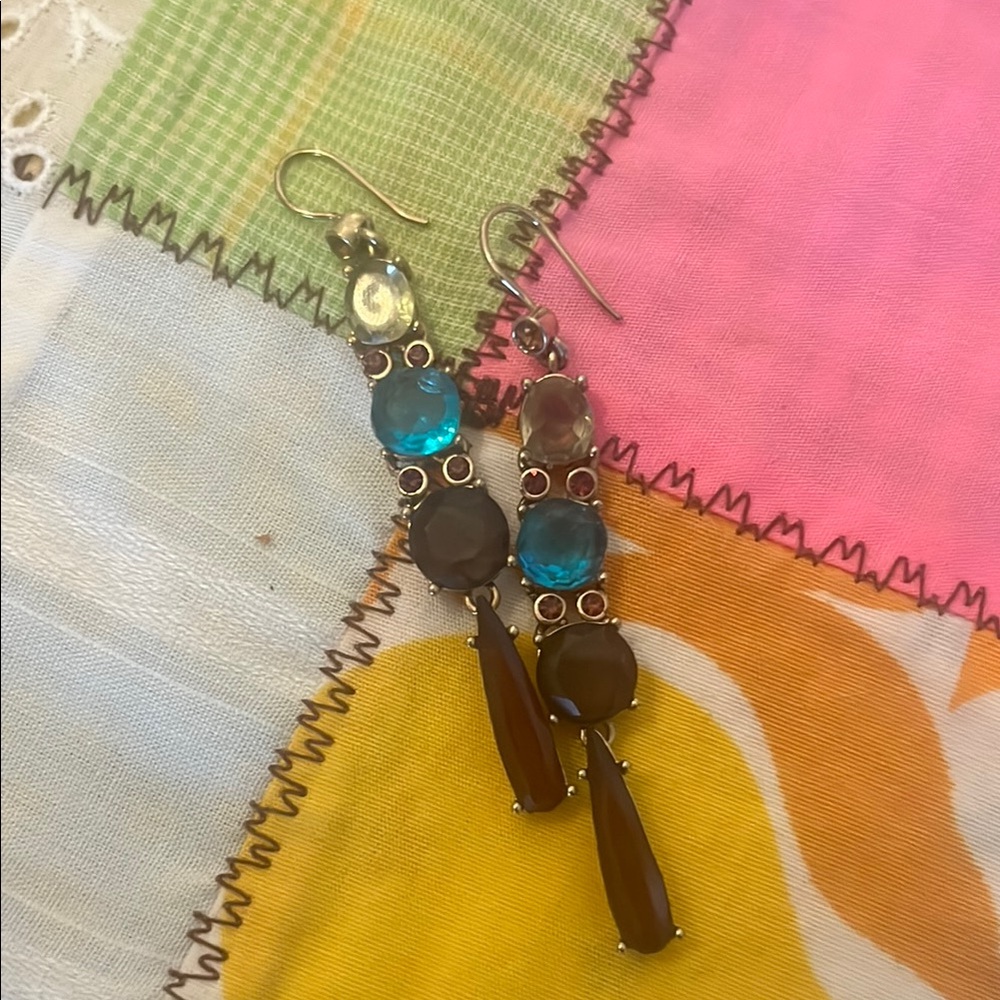 Elegant Multi-Stone Dangle Earrings